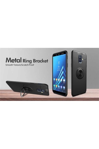 Galaxy Uyumlu A6 2018 Kılıf Zore Ravel Silikon Kapak Kırmızı