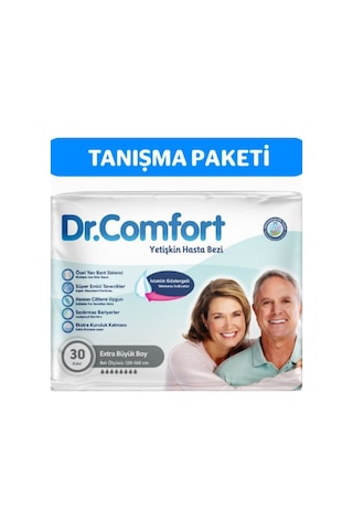 Yetişkin Bel Bantlı Hasta Bezi Ekstra Büyük Boy Xl Bel Ölçüsü 120-160cm 1 Paket 30 Adet