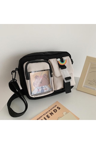 Japon Harajuku Kolej Tarzı Sevimli Kız Öğrenci Haberci Çantası Kadın Kampüs Moda Çantası Pink Pembe