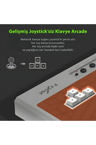 Pxn X8 Arcade Stick Oyun Kumandası Mekanik Tuşlu Vewlıx Layout Ps3 / Ps4 / Pc / Xbox / Switch Uyumlu