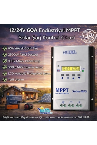 Havanesis Solar-60amps-100 12/24v 60a Mppt Şarj Kontrol Cihazı S60amps100