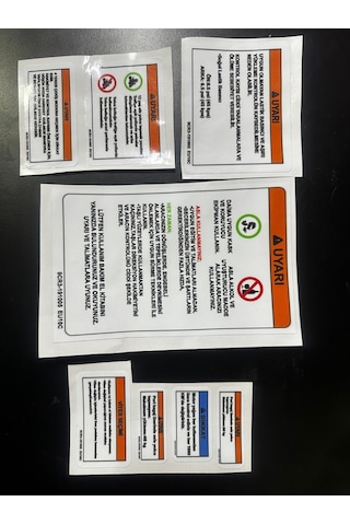 Atv Uyarı Güvnlik İşaret Sticker Etiket Modeli