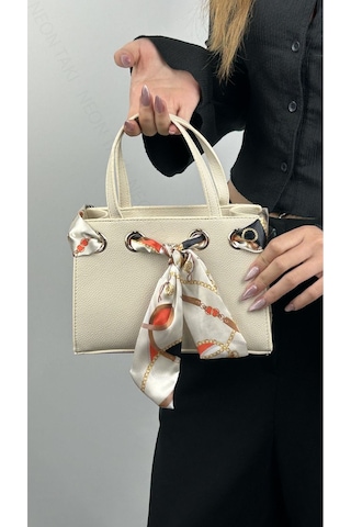 Fular Detaylı El Ve Omuz Çantası 66 Bej