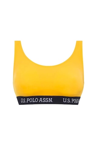 U.S. Polo Assn. Kadın Sarı U Yaka Bralet Bikini Üst 21503