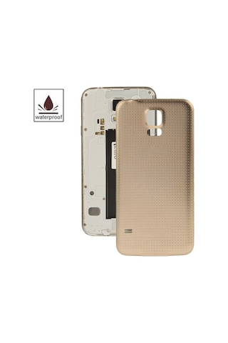 Cbtx Galaxy Uyumlu S5 / G900 İçin Yüksek Kaliteli Plastik Malzemeli Pil Gösterme Kapağı Su Geçirmez Fonksiyonlu Altın