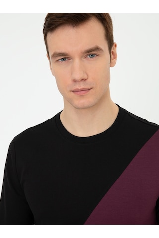 Siyah Slim Fit Sweatshirt