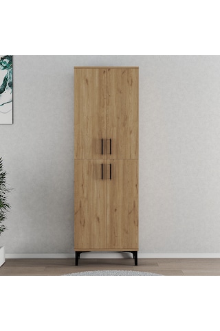 Ferniso Mobilya 4 Kapak 6 Bölmeli Ayakkabılık Full Sepet Ceviz