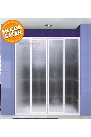 150 - 200 Cm Arası Teknesiz Mika Duşakabin (Kampanyalı Ürün) Beyaz