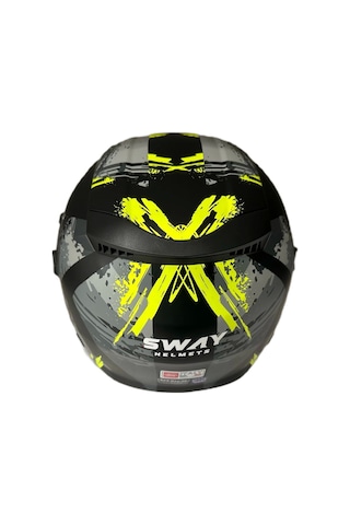 Sway SW-766 Matt Poison Açık Kask Gri - Sarı - Siyah