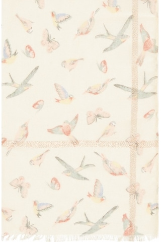 Mavi - Kuş Baskılı Bej Şal 196288-27151 Bej