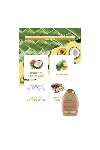 OGX Düzleştirici Brazilian Keratin Smooth Şampuan 385 ML