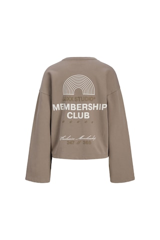 Jack & Jones Kadin Sirt Baskili Sweatshirt - Athletico - 12285948 Desert Taupe