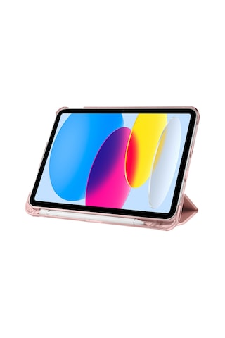 Apple Uyumlu iPad, A16 11.nesil 2025 Smart Folio Cover Akıllı Uyku Modlu Pu Deri Standlı Tablet Kılıfı Kapaklı Kılıf