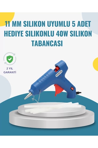 Hepsi 5 Silikon Hediyeli 40w Sıcak Silikon Tabancası Pratik Güçlü Kullanım Najmaddin