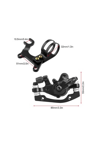 Qingmipy Bisiklet V Freni Disk Freine Dönüştürücü Seti - Çelik Braket + Aluminyum Kaliper - 160mm Disk Uyumlu - Ön/arka Teker Seçenekli Çok Renkli