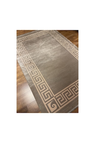 Monet Mt26a Koyu Gri Krem Halı