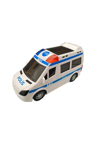 Sesli Işıklı Çarp-dön Polis Arabası 20 Cm Mavi