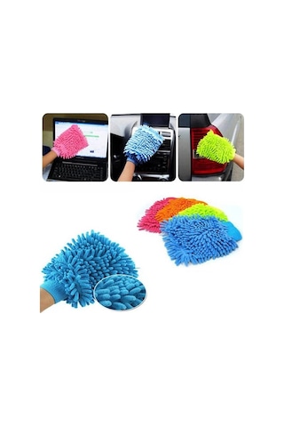 Eldiven Yumuşak Püsküllü Boya Koruma Mükemmel Emiş Gücü Temizlik Mikrofiber Araç Yıkama Eldiveni