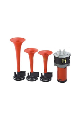Havalı Korna 3 Borulu Motorlu 12 Volt
