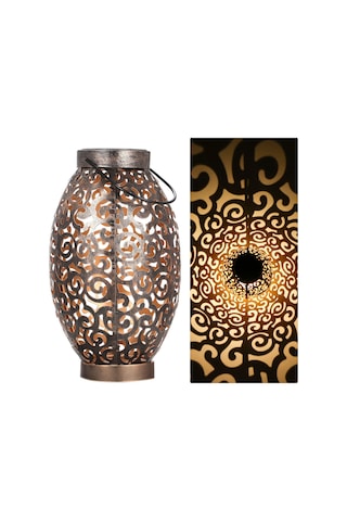 Ximistore9 Güneş Enerjili Led Zırh Feneri, Açık Desenli Fener, Dış Mekan Bahçe Dekorasyonu, Otomatik Açılan Asma/sabitleme Işığı