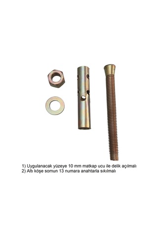 Çelik Dübel Gömlekli M08 X 75 Dübel