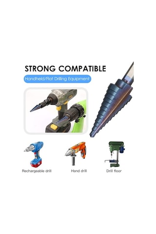 Pazly Titanyum Kaplama Hss Kademeli Matkap Ucu Seti - 5 Adet - Metal, Ahşap Ve Plastik İçin Multifonksiyonel