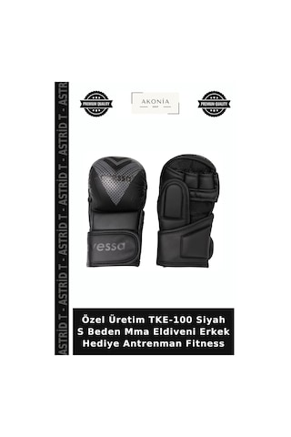 Özel Üretim Tke-100 Siyah S Beden Mma Eldiveni Erkek Hediye Antrenman Fitness