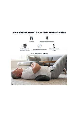 Curesleep - Üçlü Füzyon Masajı, Curesleep Masajı, Titreşim, Isıtma, Şişirme Ve Söndürme, Ergonomik Tasarım, Hafızalı Köpük Gri