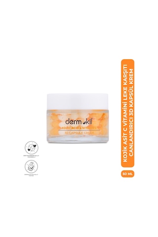 Dermokil Kojik Asit C Vitamini Leke Karşıtı Canlandırıcı 3d Kapsül Krem 50 Ml