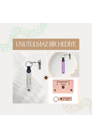 Minik Patili Aşklara Armağan, Tatlı Figürlü, Kişisel Yazılı Anahtarlık, Pudra-kırmızı