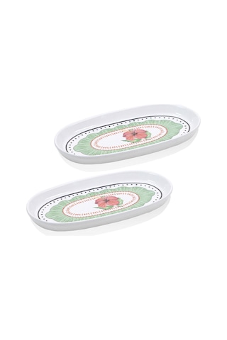 The Mia Spring Oval Servis 2li 26 Cm Çok Renkli