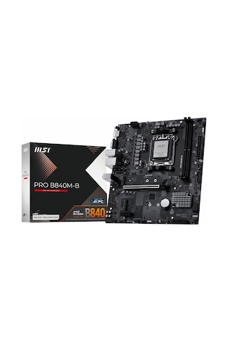 Msı Pro B840m-b Ddr5 8000mhz Oc M.2 Vga/hdmı Pcıe 4.0 Am5 Matx Anakart