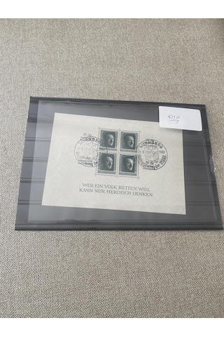 Adolf Hitler 48 Doğum Günü Damgalı Pul Bloğu 010