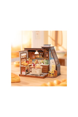 Neşeli Mutfak 3d Puzzle Ahşap Minyatür Maket Kiti Dıy Kendin Yap