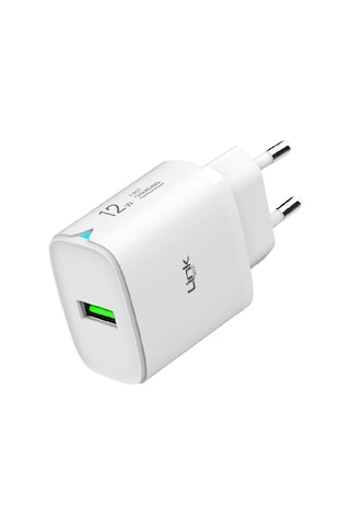 Linktech C301 Safe 12W Micro USB Kablolu Hızlı Şarj Cihazı Seti Beyaz 1 Adet