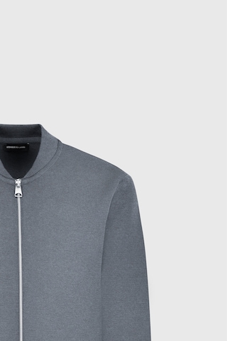 AC&Co / Altınyıldız Classics Erkek Grı Melanj Standart Fit Normal Kesim Kolej Yaka Cepli Triko Hırka Grı Melanj Gri Melanj