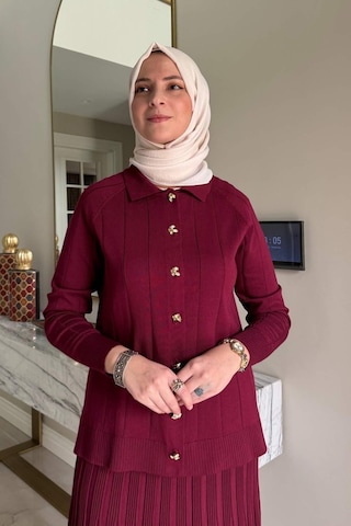 Yonca Triko Takım Bordo Çok Renkli