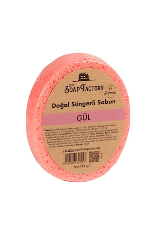 Doğal Süngerli Gül Sabunu 125 G - Lüks - Tüm Cilt Tipleri Için Diğer