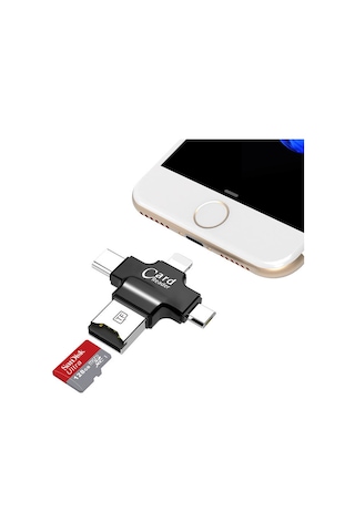 Apera GN-24 OTG 4 in 1 Micro USB Flash Disk Type C Mikro SD Kart
