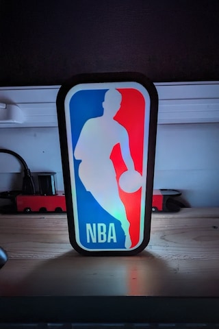 Nba Logo Gece Lambası Çok Renkli