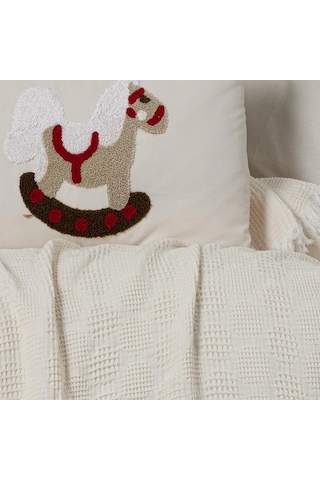 Kanz Bebek Waffle Müslin Nakışlı Pike Knz-021 Ponny Ponny