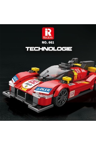 Reobrix Technic 661 Ferrari 499p Spor Araba Yaratıcı Yapı Blok Seti Building Blocks - 307 Parça