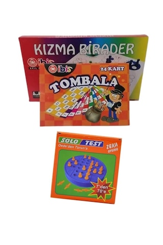 Kızma Birader Tombala-solo Test Yılbaşı Oyun Seti