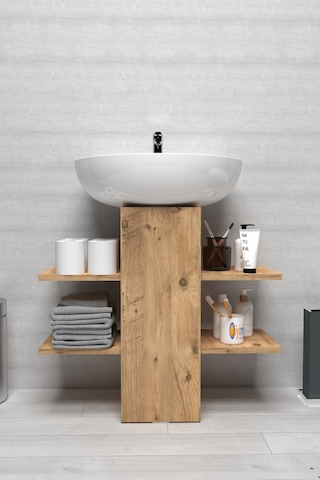 İyimi Modern Raflı Lavabo Altı Banyo Dolabı Banyo Düzenleyici Atlantik Çam