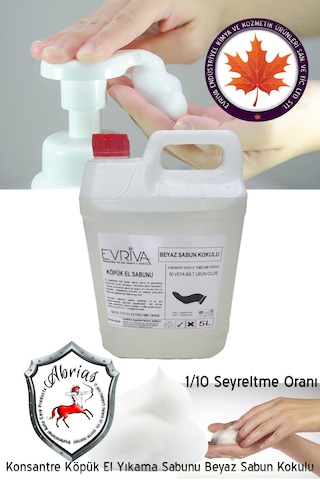 Abrias Sıvı Köpük Konsantre El Yıkama Sabunu 5 L