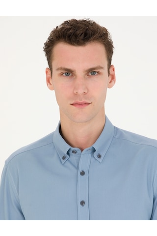 Pierre Cardin Erkek Mavi Desenli Gömlek 50276553-vr036 Mavi
