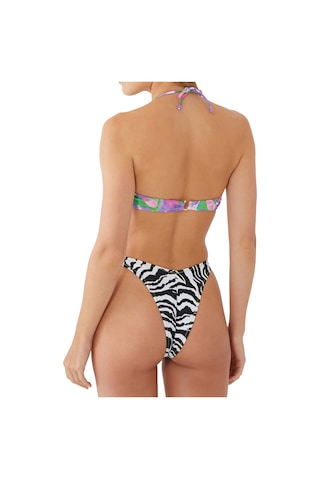 Rotate Çiçekli Zebra Desenli Bikini Multicolor