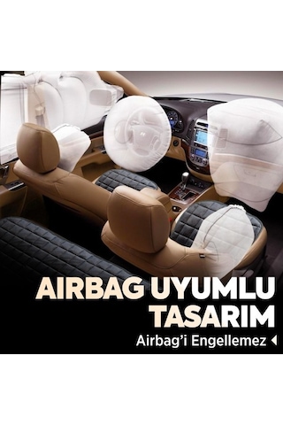 Premium Cepli Ortopedik Oto Koltuk Minder Seti - Oto Koltuk Kılıfı - Tam Set - Antrasit