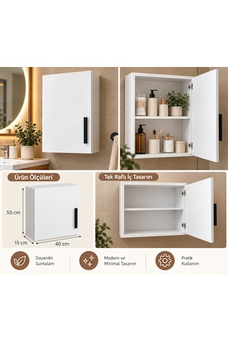 Mini Banyo Dolabı Beyaz
