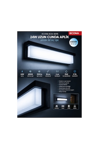 24w Beyaz Uzun Cunda Led Duvar Aplik,modern Şık Dış Mekan Ve İç Mekan Aydınlatma,duvar Lambası,kapı Girişi, Çok Şık Bahçe Duvar Led Aplik,6500k Beyaz